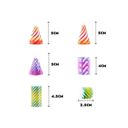 1 Piece Spiral Cone Decompression Toy 3D Printed Pyramid Impossible PaThe Plug