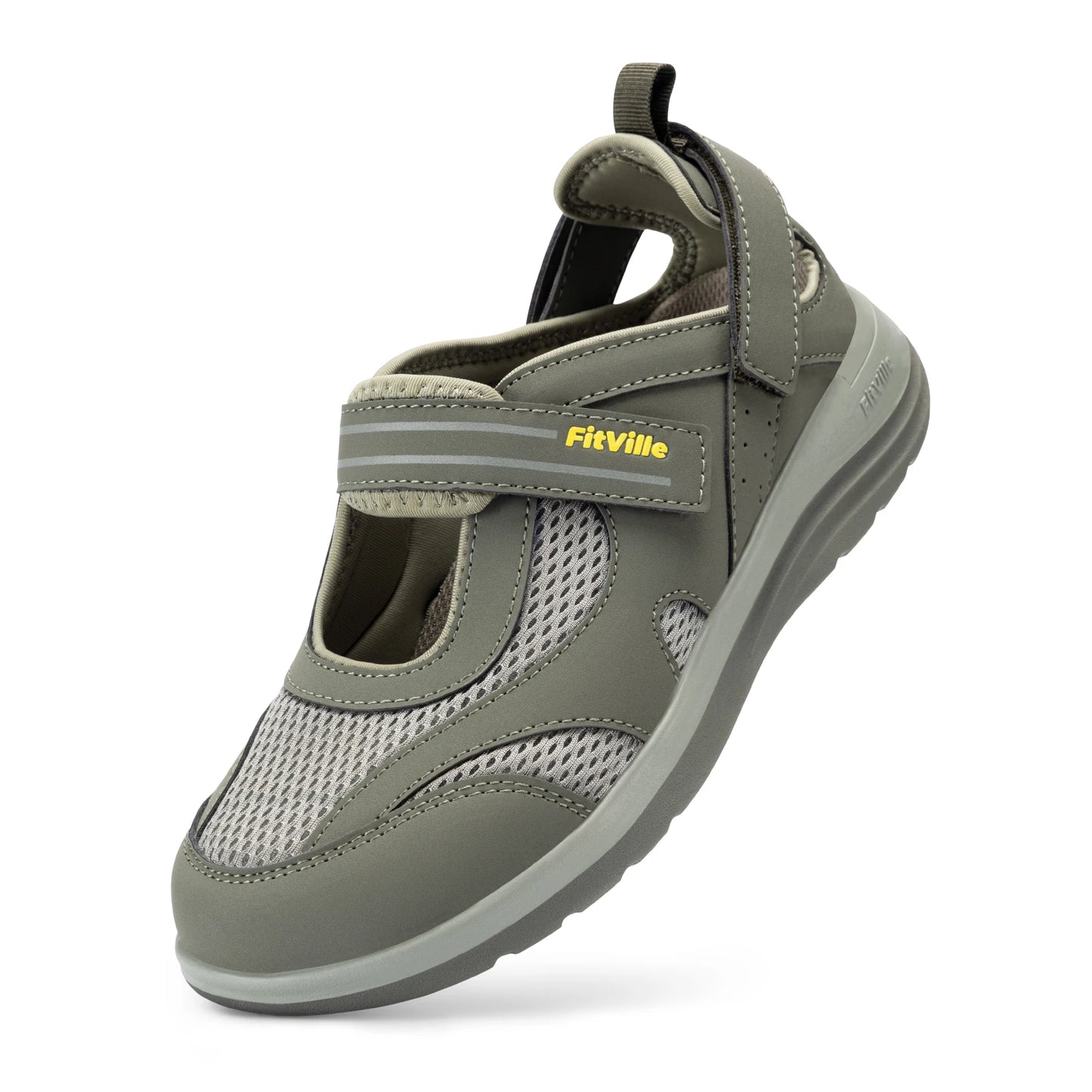 Fitville Women's Sandals Mary Jane Casual Shoes Widened Toe For SwolleThe Plug