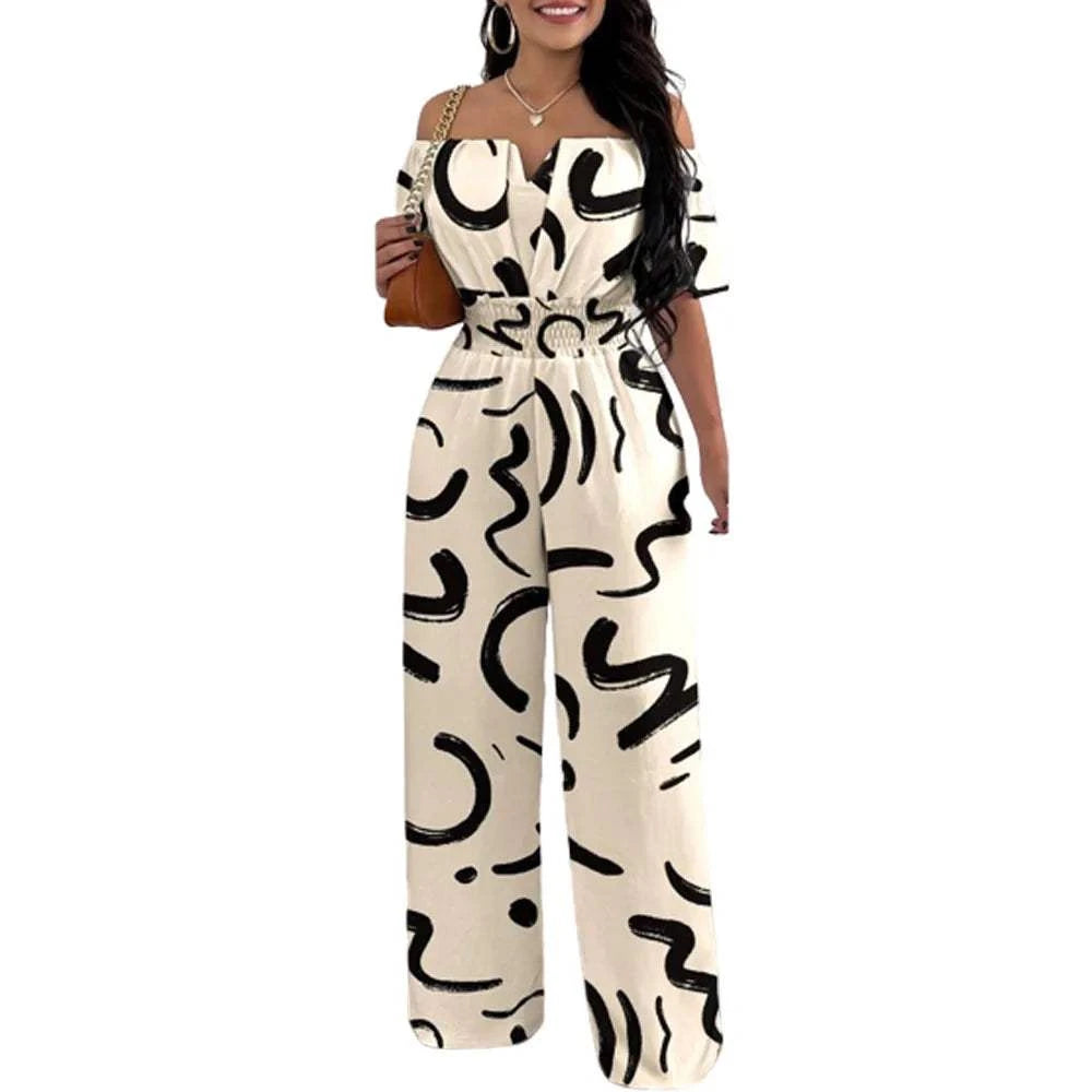 Jumpsuits for Women 2025 Spring Fashion Off Shoulder Casual Plain ShorThe Plug