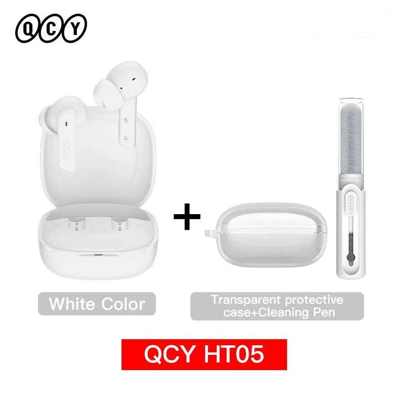 QCY HT05 ANC Wireless Earphone 40dB Noise Cancelling Bluetooth 5.2 HeaThe Plug