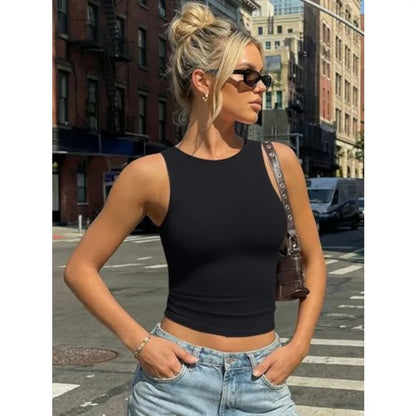 Trendy Queen Womens Double Lined Sleeveless Tank Tops Workout 2026 SumThe Plug