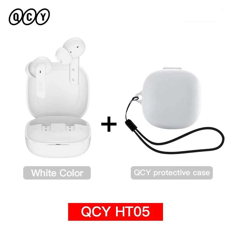 QCY HT05 ANC Wireless Earphone 40dB Noise Cancelling Bluetooth 5.2 HeaThe Plug