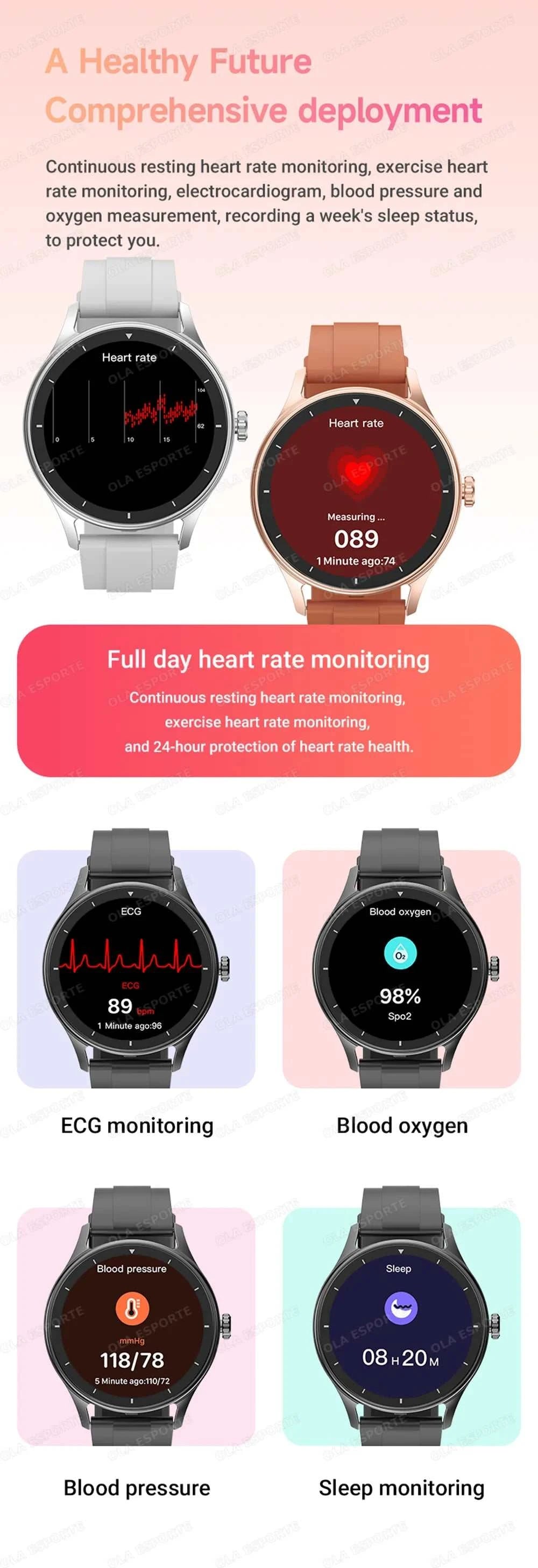 2026 Smart Watch Women Men Ladies Gift Sport Fitness Men Watches HeartThe Plug