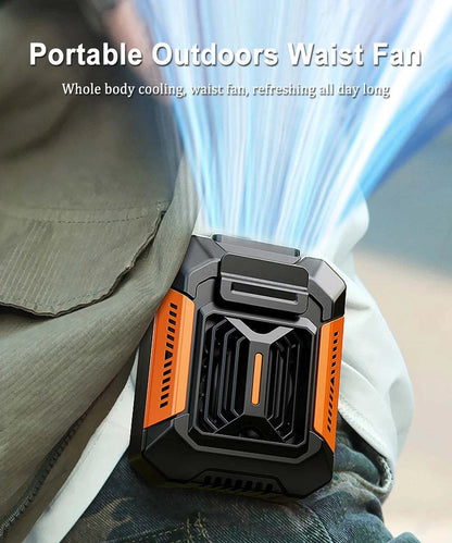 Portable Waist Fan Mini Rechargeable Portable Fan with 4000mAh Power BThe Plug