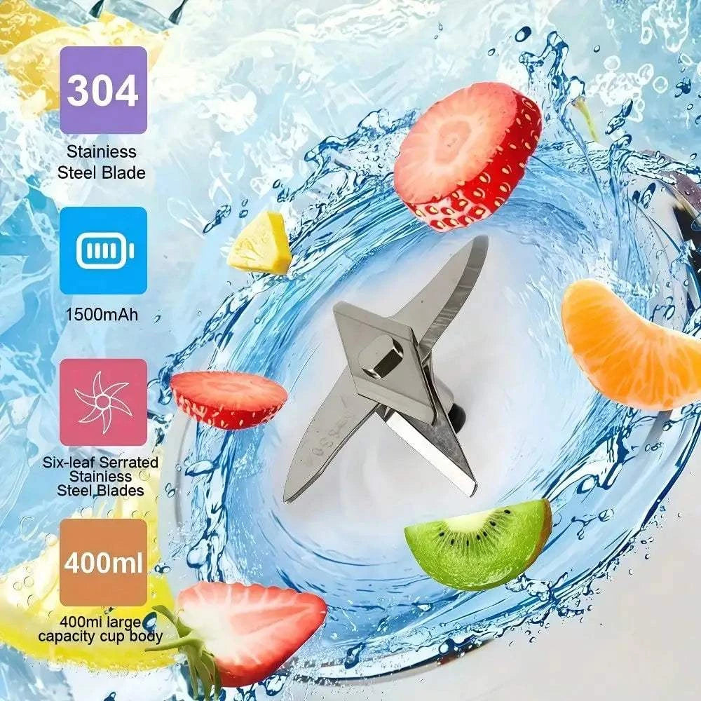 Juicer Cup + Portable Outdoor Cup, Dual Cups, Detachable, Easy To CleaThe Plug