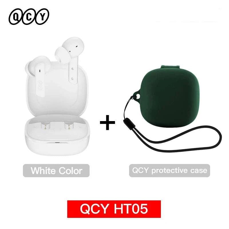 QCY HT05 ANC Wireless Earphone 40dB Noise Cancelling Bluetooth 5.2 HeaThe Plug