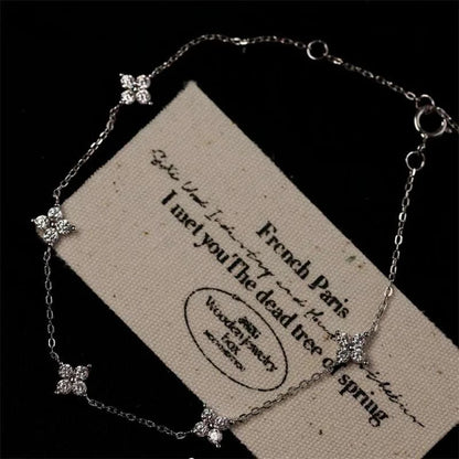 2026 New Crystal Flower Stainless Steel Bracelet Women Fashion PersonaThe Plug