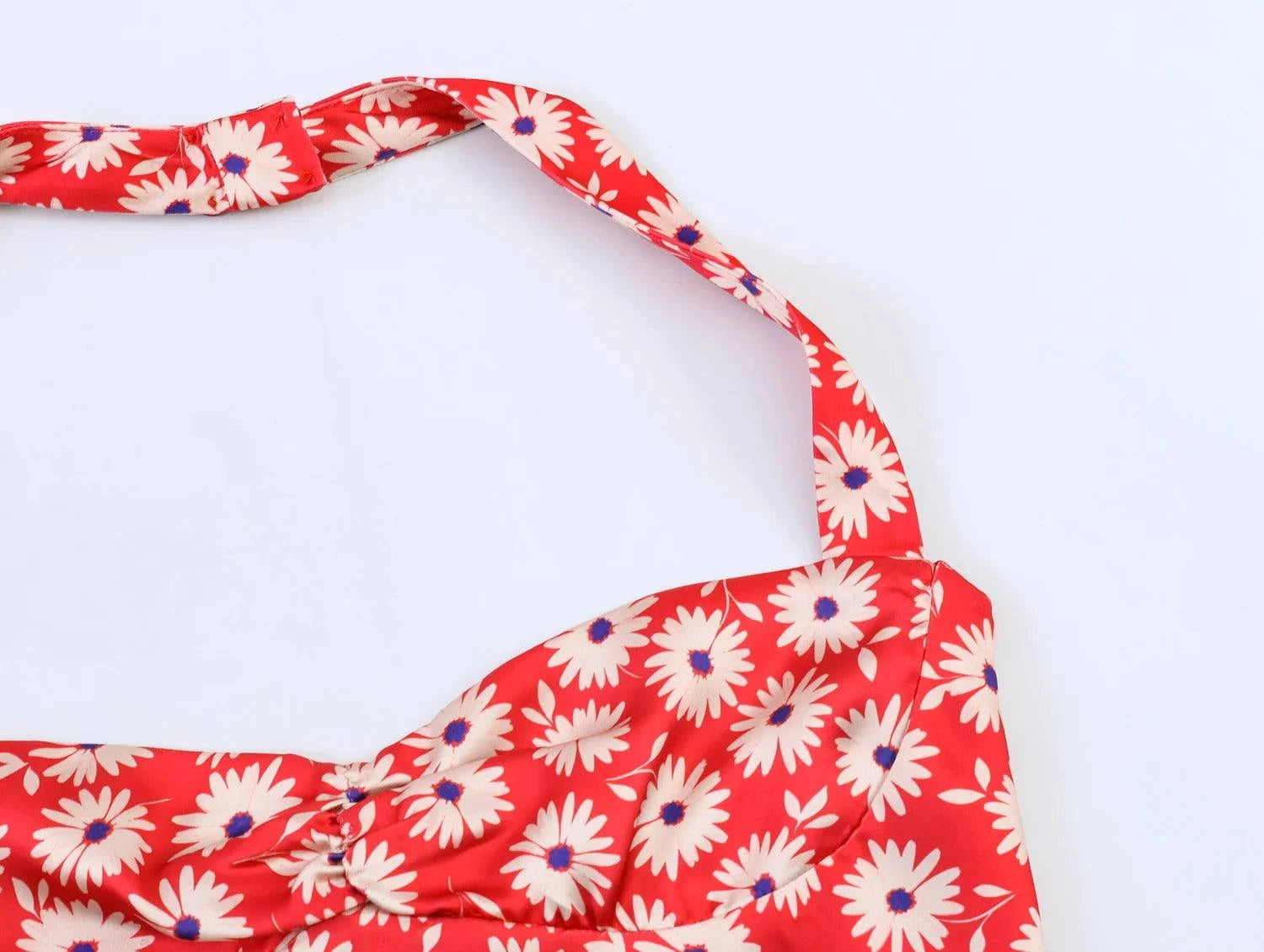 Women Floral Printed Sleeveless Strapless Mini Dresses Summer Female HThe Plug