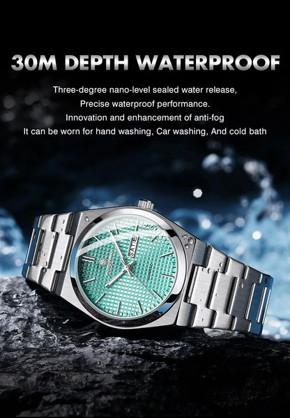 PAAZOMU Men's Luxury Chronograph Watch – Waterproof, Luminous & Date Display