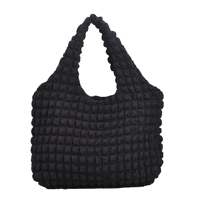 Yogodlns Summer Pleated Cloud Bag Female Candy Color Large Capacity Shoulder Bag Handbags Shopping Girls Pouch Tote Bolsas