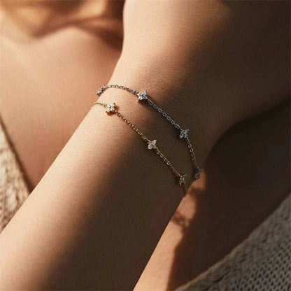 2026 New Crystal Flower Stainless Steel Bracelet Women Fashion PersonaThe Plug