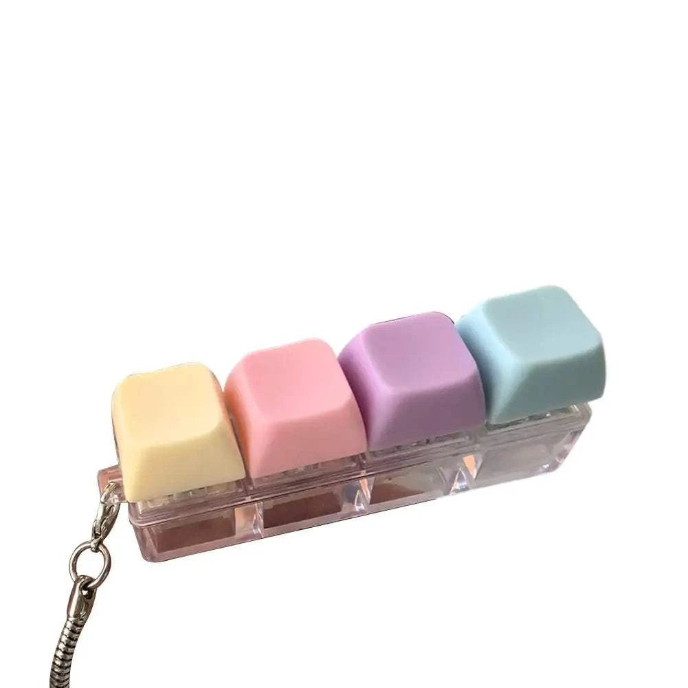 Fidget Decompression 1/4/5/9 Keyboard Key Toy Anti Stress Finger KeyboThe Plug