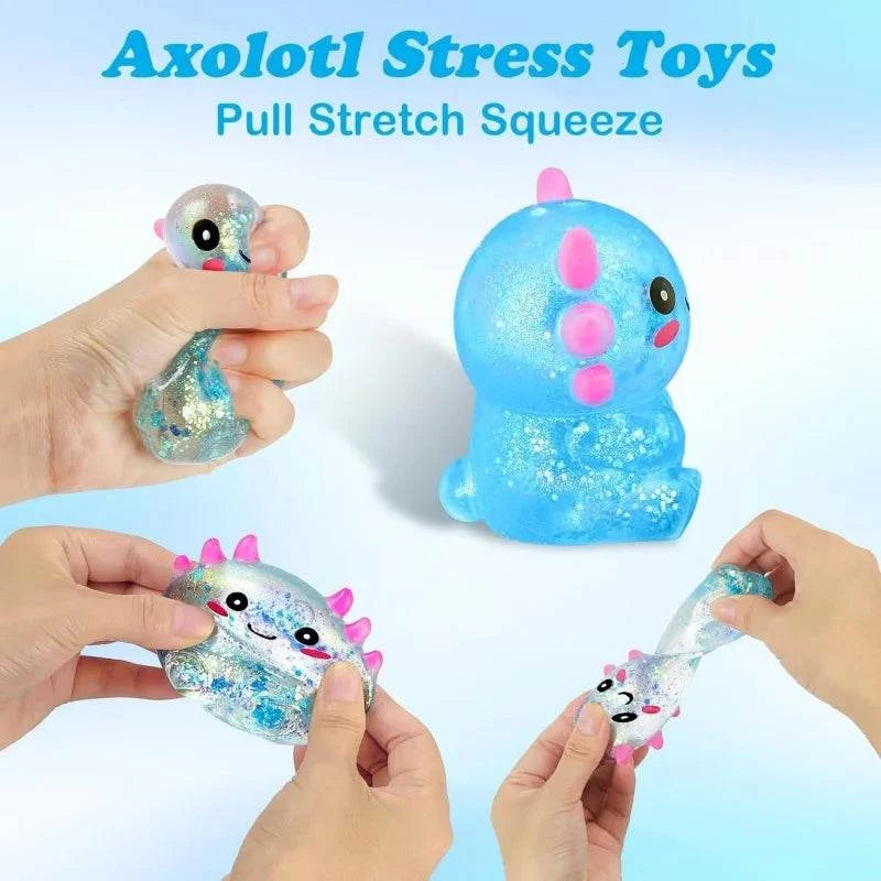 Axolotl Stress Balls Squishy Sensory Fidget Toys Stress Relief Malt SuThe Plug