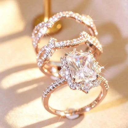 Luxury Bridal Stacking Ring Set CZ Ring Everyone Is Obsessed With AnniThe Plug