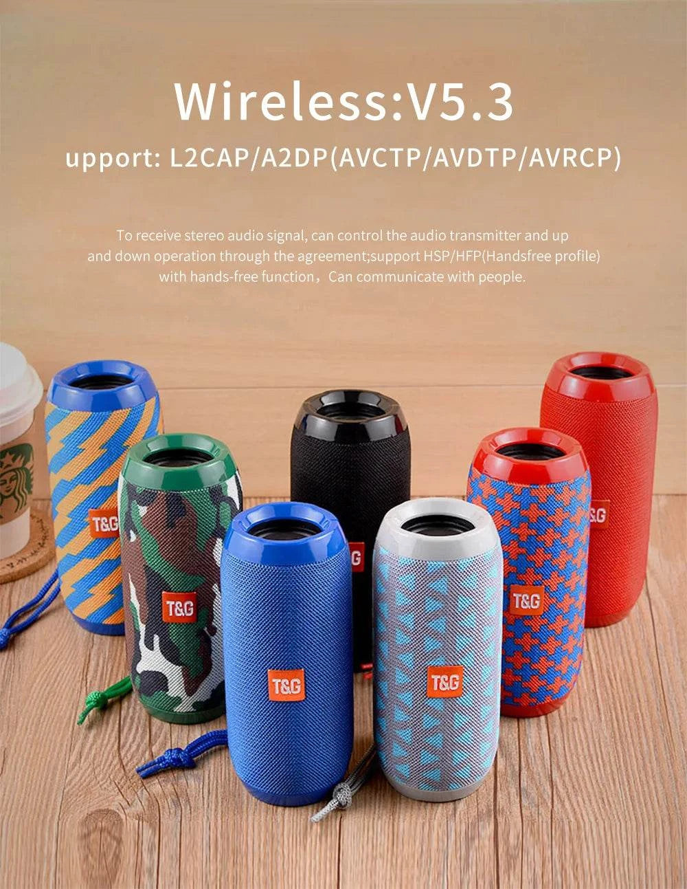 Bluetooth Speaker T&G TG117 Portable TWS Sound Box Waterproof LoudspeaThe Plug