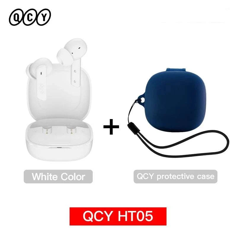QCY HT05 ANC Wireless Earphone 40dB Noise Cancelling Bluetooth 5.2 HeaThe Plug
