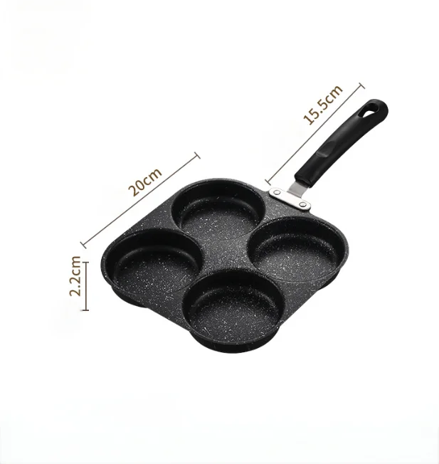 1pc Medical Stone Four-hole Omelette Pot Household Non-stick Flats-botThe Plug
