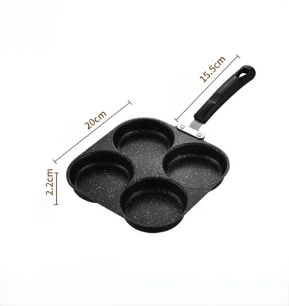 1pc Medical Stone Four-hole Omelette Pot Household Non-stick Flats-botThe Plug