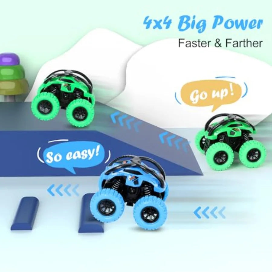 2 Pack Car Toys for 3 4 5 6 Year Old Boy Girl, Push and Go Cars Toys fThe Plug