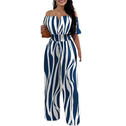 Jumpsuits for Women 2025 Spring Fashion Off Shoulder Casual Plain ShorThe Plug