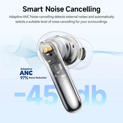 QCY Melobuds N50 ANC Bluetooth 5.4 Wireless Earphones Active Noise CanThe Plug