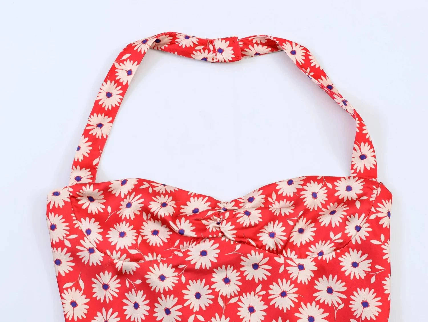 Women Floral Printed Sleeveless Strapless Mini Dresses Summer Female HThe Plug