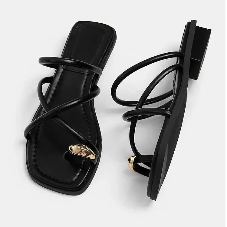 Stylish Women's Cross Strap Slide Sandals Comfortable Lightweight Toe The Plug