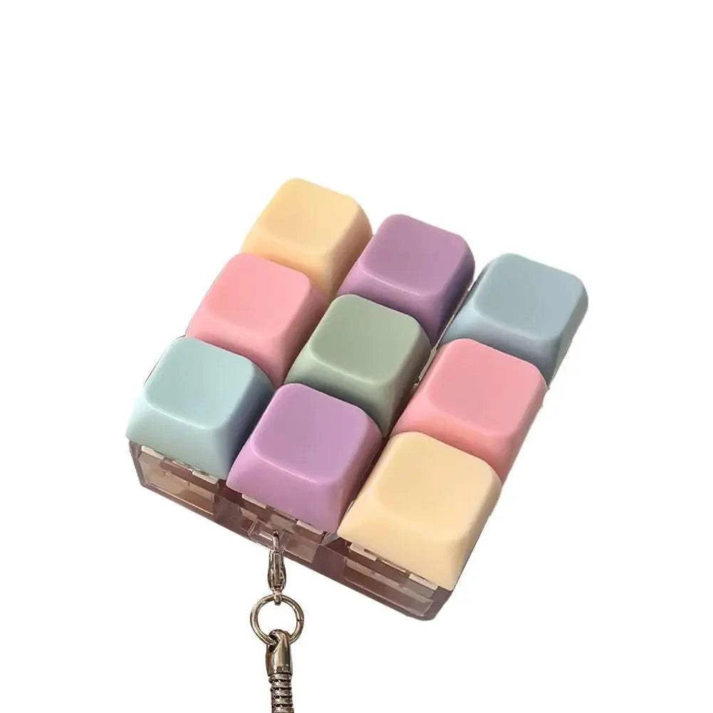 Fidget Decompression 1/4/5/9 Keyboard Key Toy Anti Stress Finger KeyboThe Plug