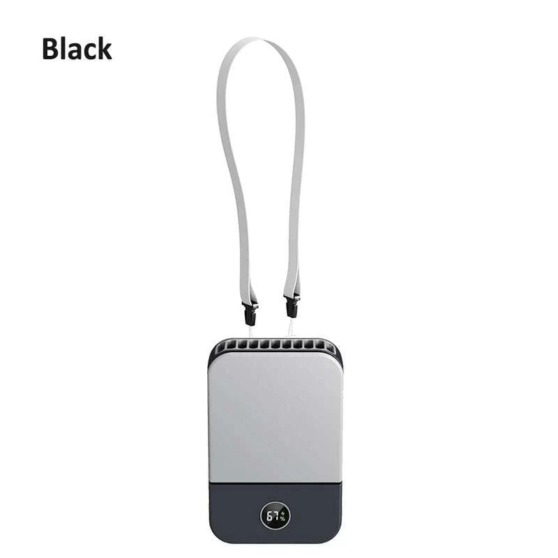 Waist Fan Portable Wearable Hanging Neck Fan USB Rechargeable Air CircThe Plug