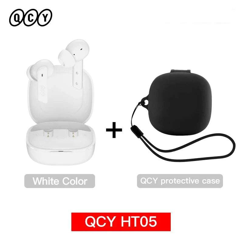 QCY HT05 ANC Wireless Earphone 40dB Noise Cancelling Bluetooth 5.2 HeaThe Plug