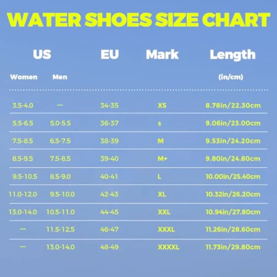 Water Shoes for Women Men Quick-Dry Breathable Aqua Socks Flexible NonThe Plug