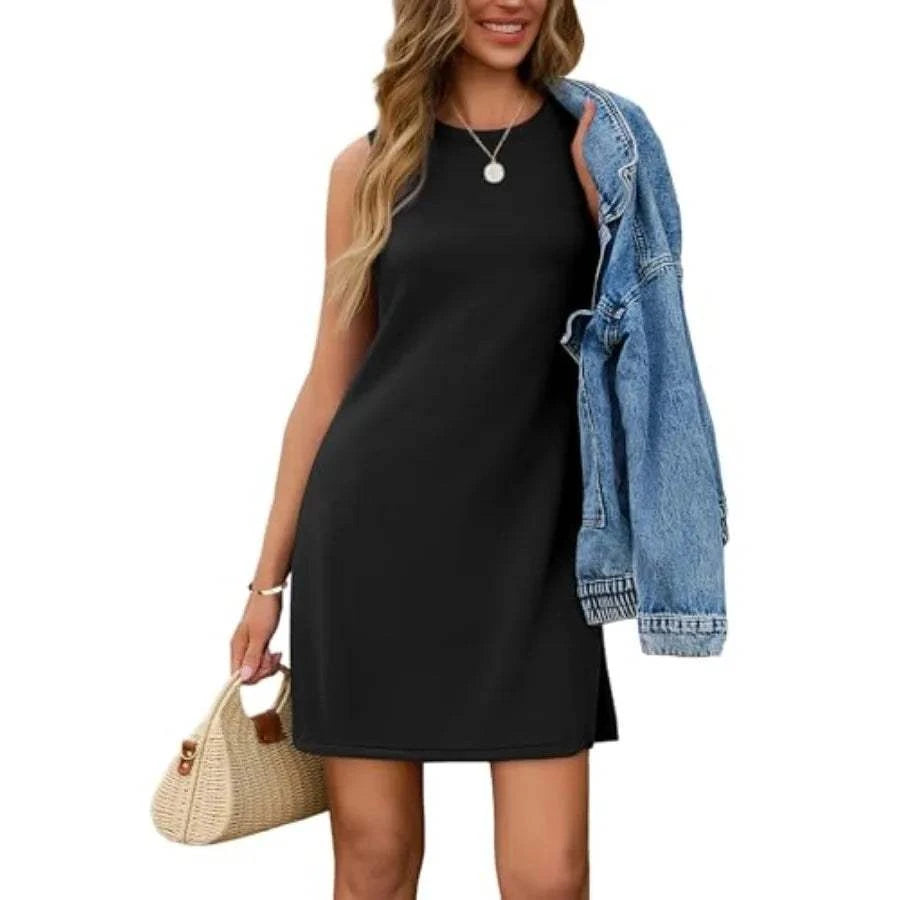 Sampeel sleeveless tie-dye knee-length summer dress for women