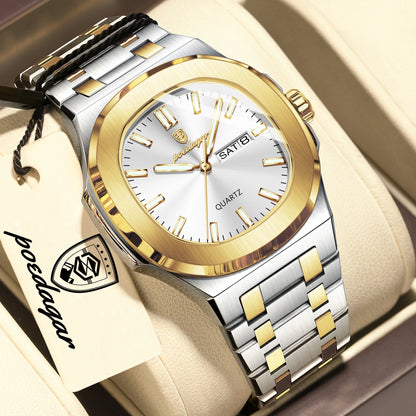 POEDAGAR Men's Luxury Quartz Watch – Waterproof & Luminous