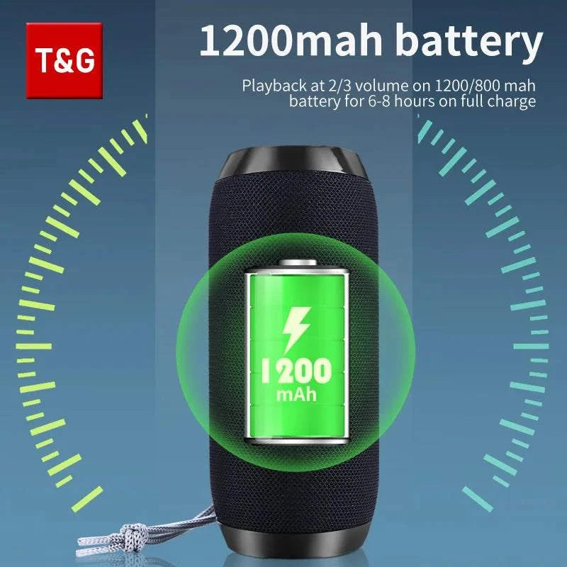 Bluetooth Speaker T&G TG117 Portable TWS Sound Box Waterproof LoudspeaThe Plug