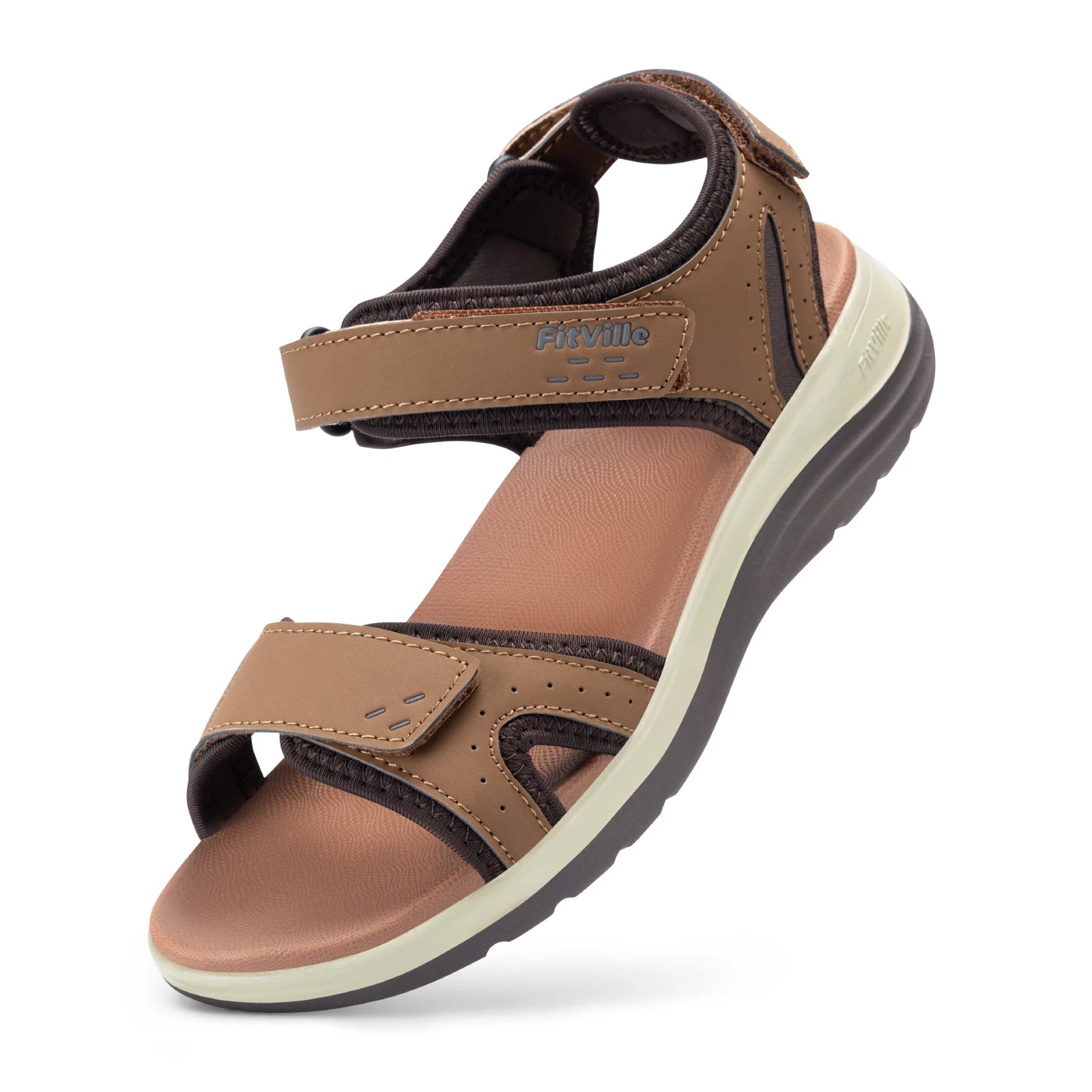 FitVille Women's Sandals  Adjustable Ankle Strap for Swollen and Flat The Plug