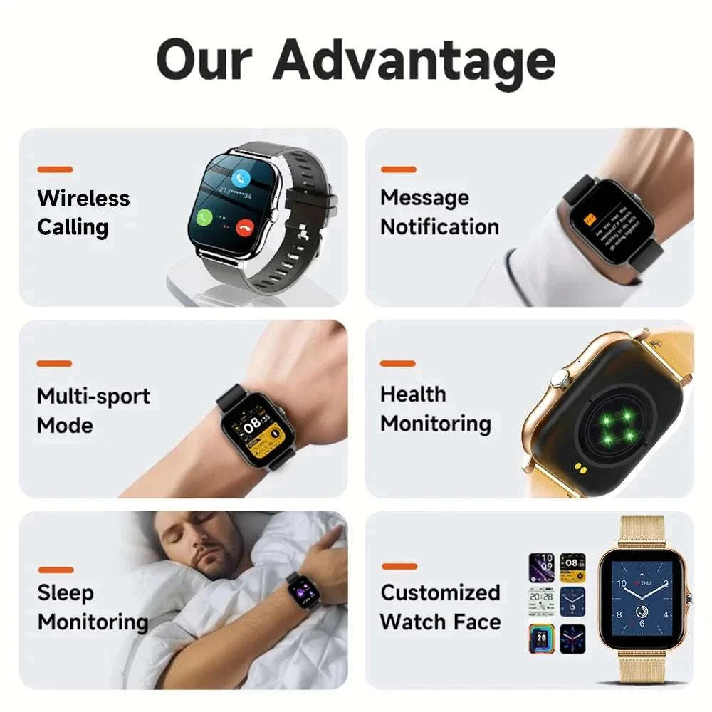 Smart Watch For Android IOS Watches 1.83inch HD Display Bluetooth CallThe Plug