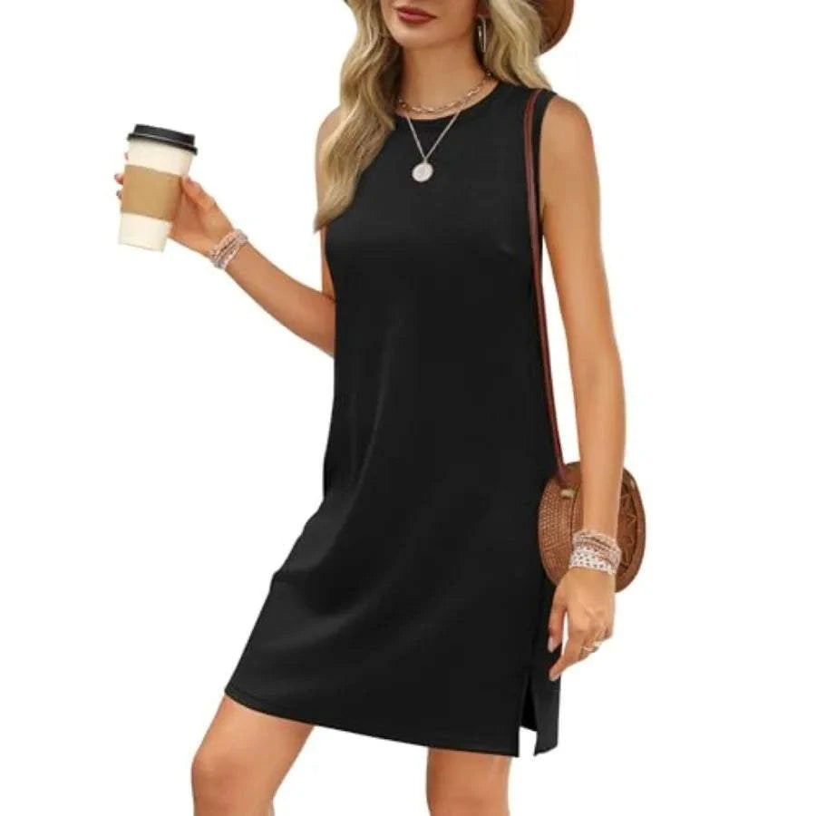 Sampeel Dresses for Women 2025 Casual Summer Sundresses Sleeveless TanThe Plug