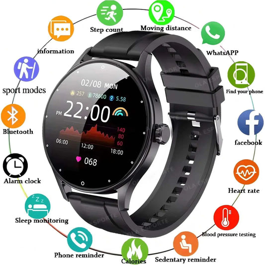 2026 Smart Watch for Women and Men with heart rate monitor, fitness tracking, Bluetooth calling, and waterproof design