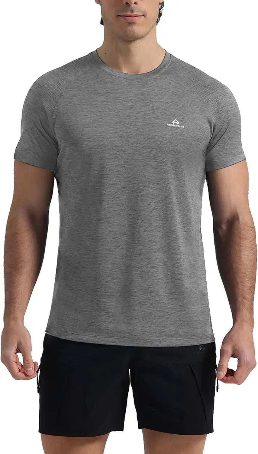 Pioneer Camp Mens Moisture Wicking Running Workout Shirt Performance AThe Plug
