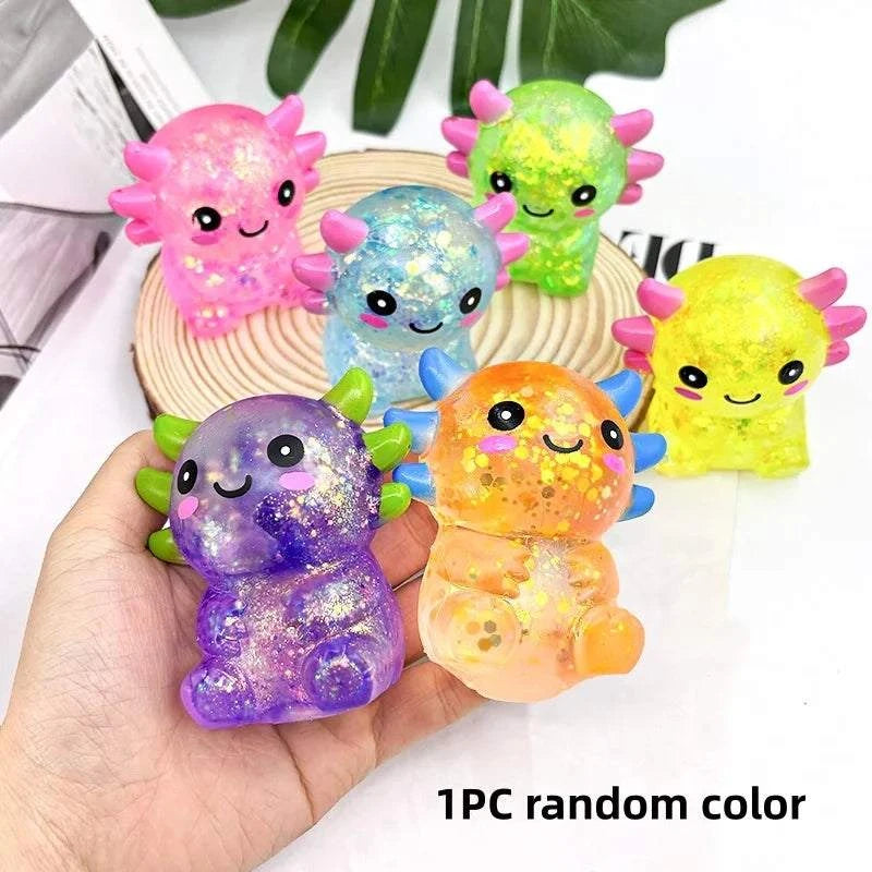 Axolotl Stress Balls Squishy Sensory Fidget Toys Stress Relief Malt SuThe Plug