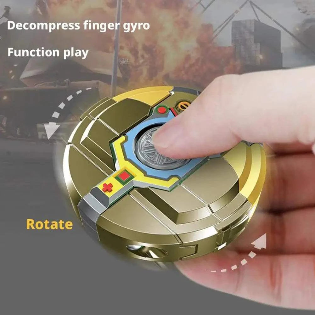 Colorful transformable fidget spinner toy reshaped into a robot figure for sensory play and kids' gifts