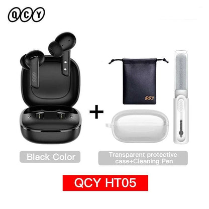 QCY HT05 ANC Wireless Earphone 40dB Noise Cancelling Bluetooth 5.2 HeaThe Plug