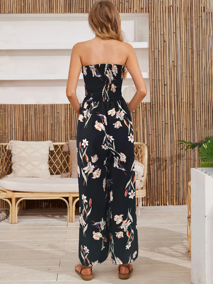 Women's Summer Printed Strapless Jumpsuit, Casual and SimpleThe Plug