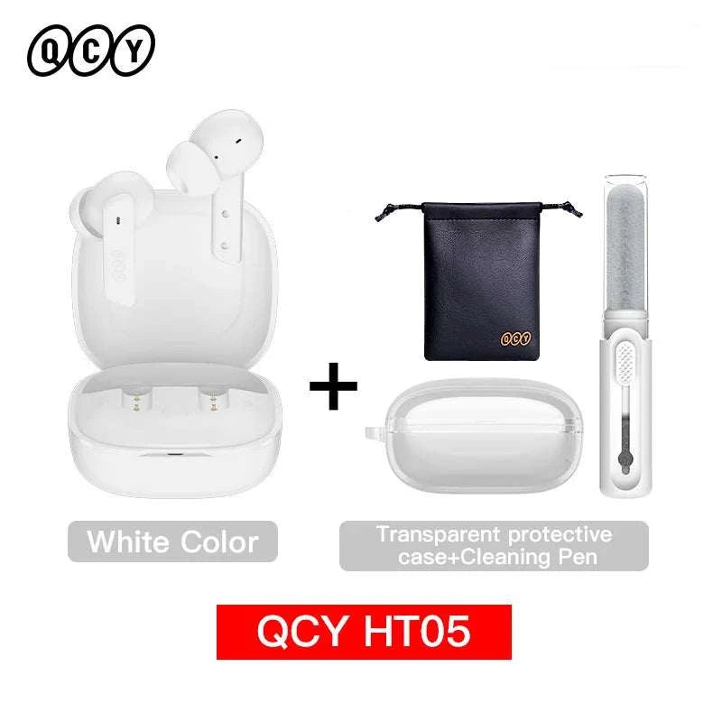 QCY HT05 ANC Wireless Earphone 40dB Noise Cancelling Bluetooth 5.2 HeaThe Plug