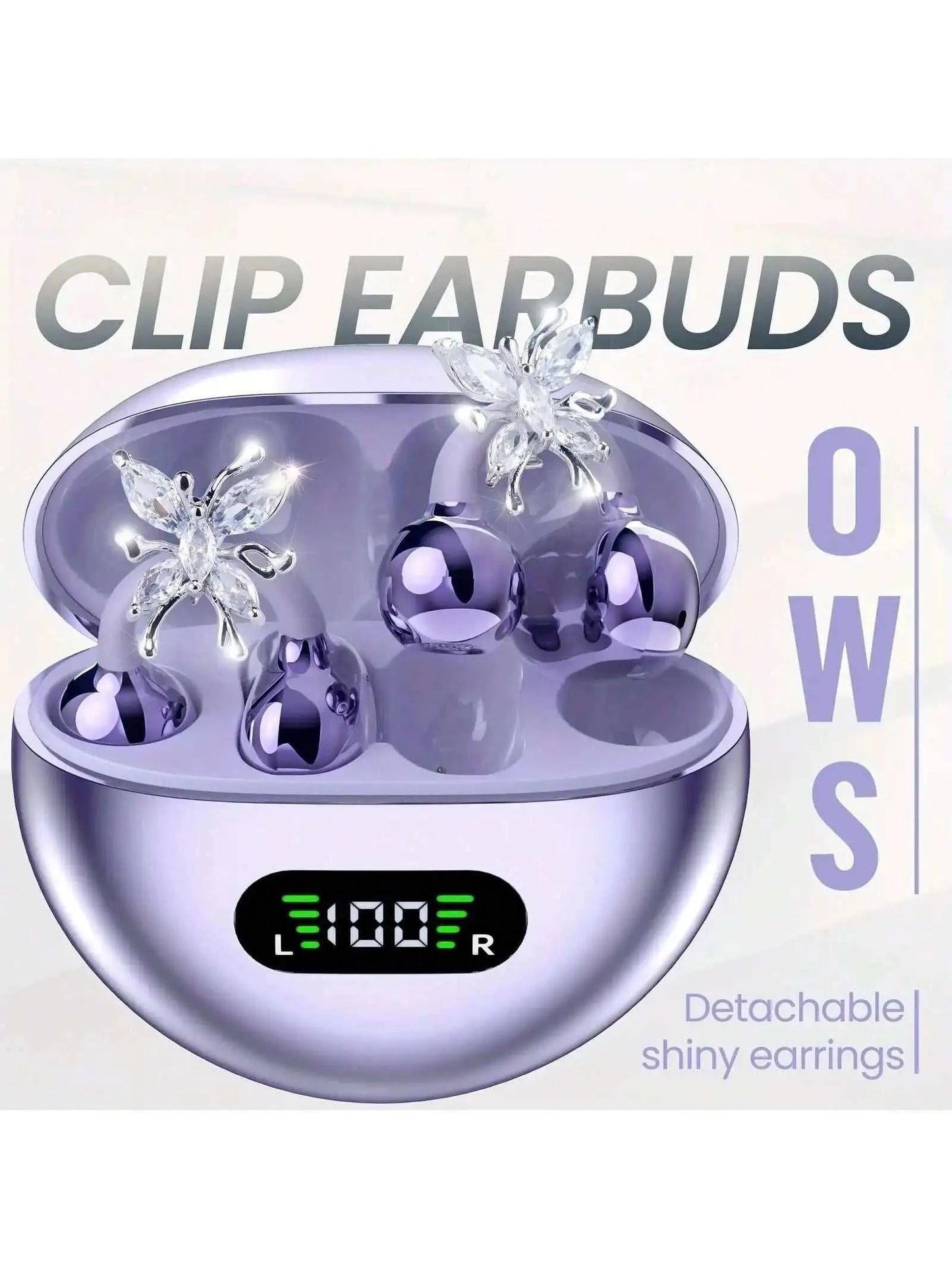 2025 New OWS Clip-On Open-Ear Headphones, Butterfly Earring Style WireThe Plug