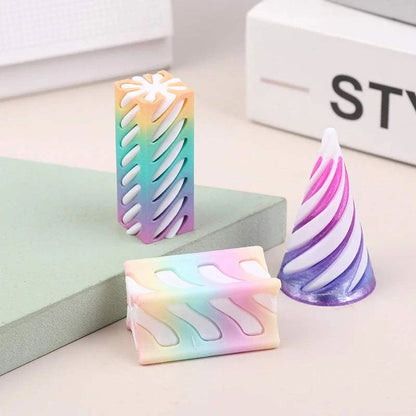 1 Piece Spiral Cone Decompression Toy 3D Printed Pyramid Impossible PaThe Plug