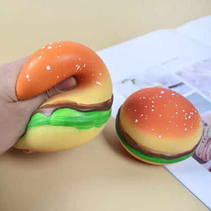 Simulation Hamburger Squishy Stress Relief Ball Pinch Sensory Fidget TThe Plug