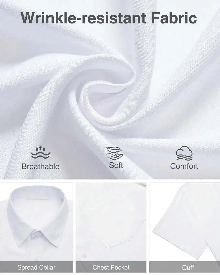 Mens Linen Short Sleeve Button Down Shirt Casual Summer Beach TopThe Plug