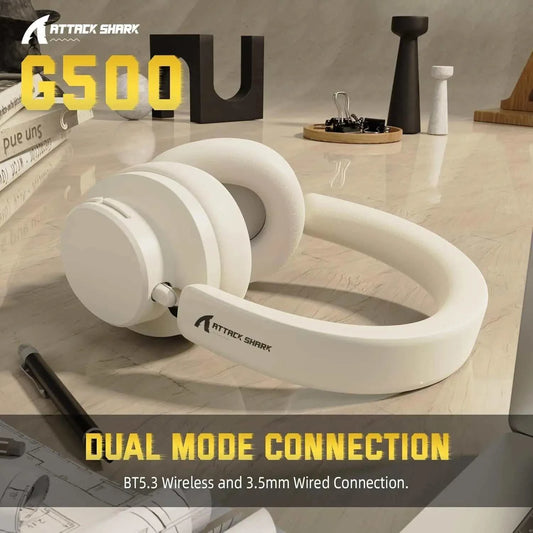 ATTACK SHARK G500 Wireless Over-ear Noise Canceling Headphones,BluetooThe Plug