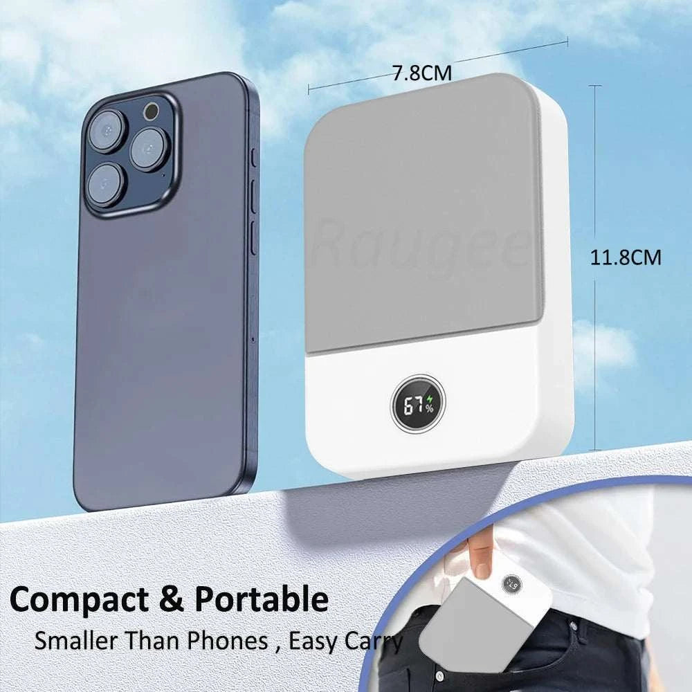 Waist Fan Portable Wearable Hanging Neck Fan USB Rechargeable Air CircThe Plug